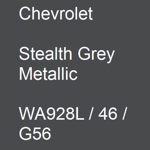 Chevrolet, Stealth Grey Metallic, WA928L / 46 / G56.